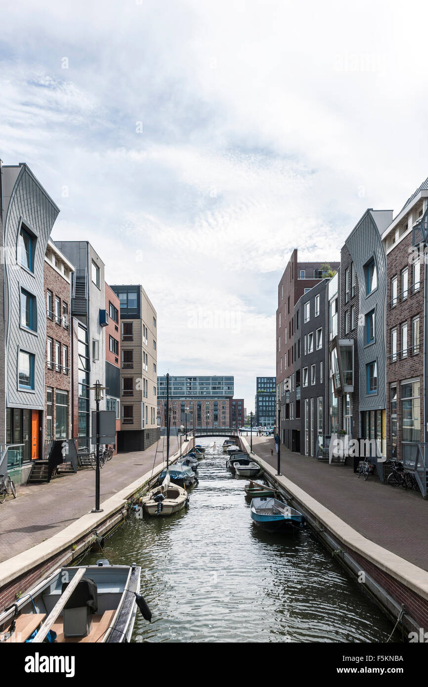 Modern apartment buildings, Java Eiland, Amsterdam, The Netherlands
