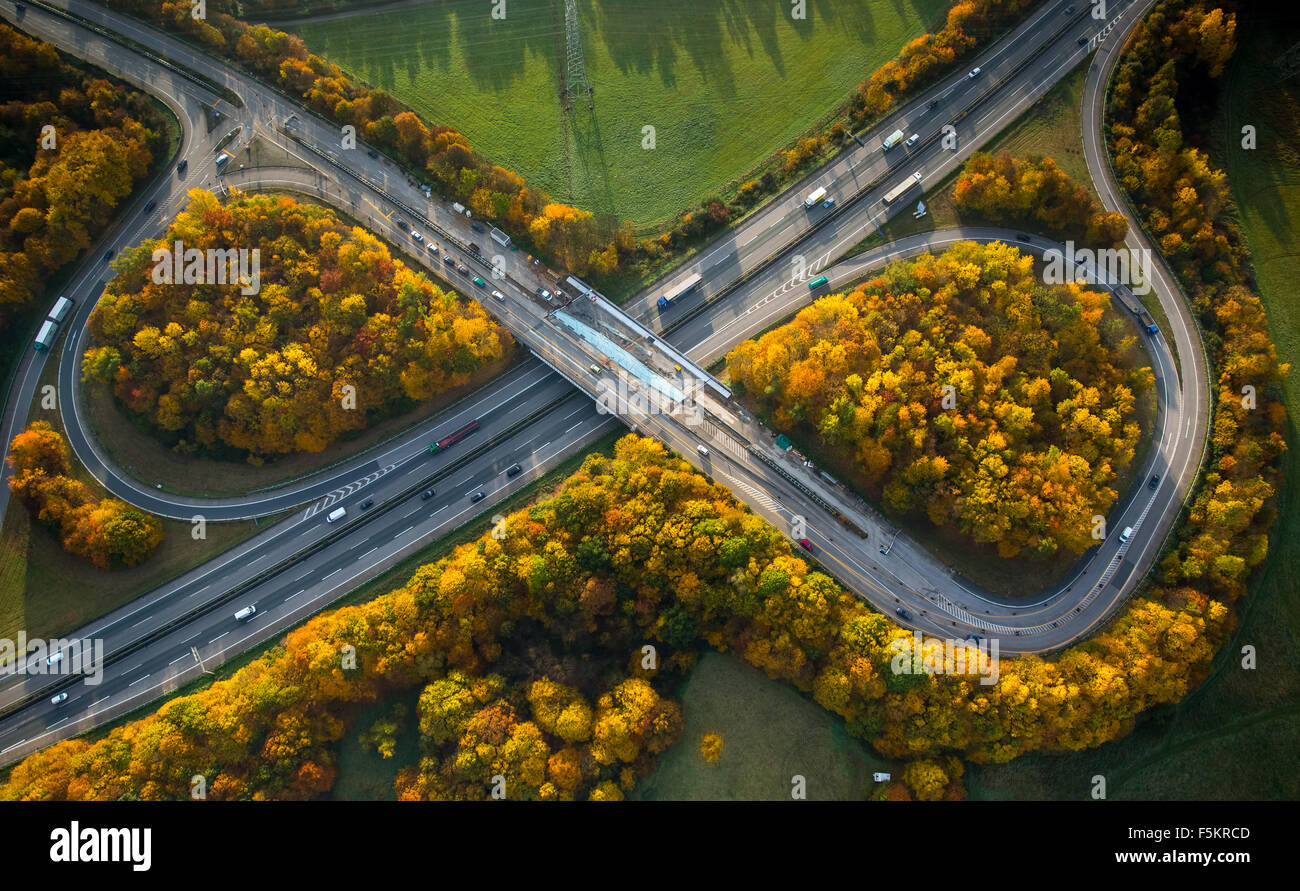 A43, Witten-Herbede, bridge alternate exit, motorway, Witten,  bridge construction site Stock Photo