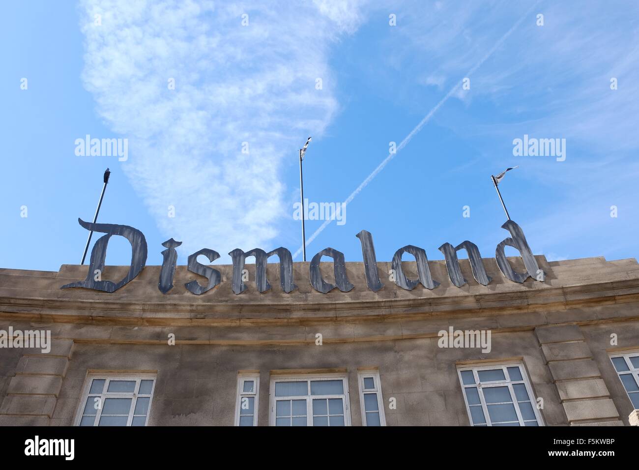 A music night was held at Banksy’s dystopian theme park Dismaland in Weston-super-Mare, which the artist says is the U.K.’s most disappointing visitor attraction.  Featuring: Atmosphere Where: Weston Super Mare, United Kingdom When: 04 Sep 2015 Stock Photo