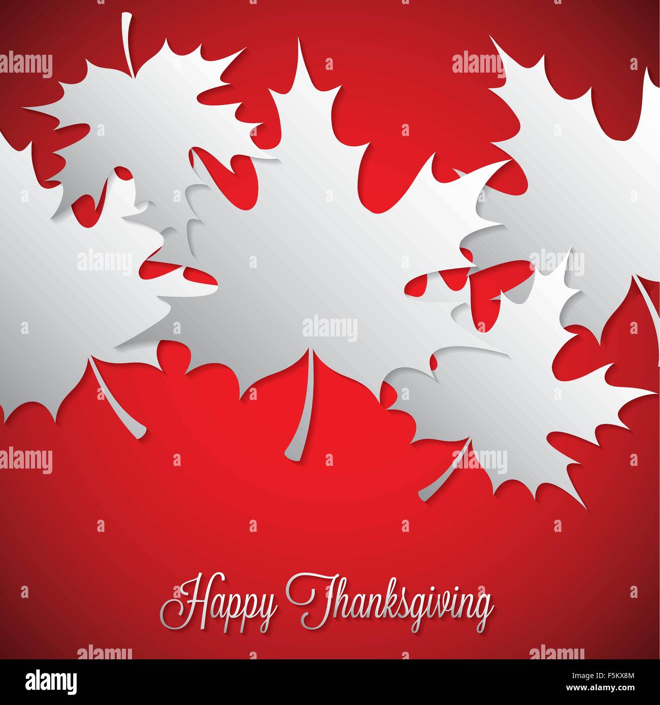 Happy Thanksgiving maple leaf card in vector format Stock Vector Image ...