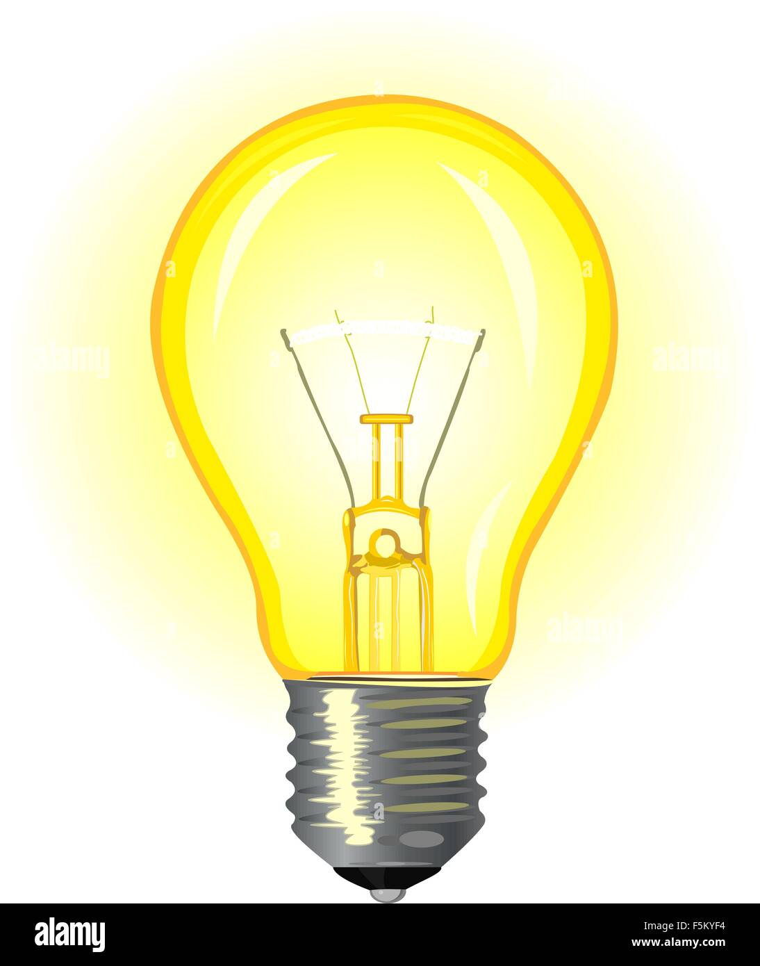 Bright glowing incandescent light Stock Vector Image & Art Alamy