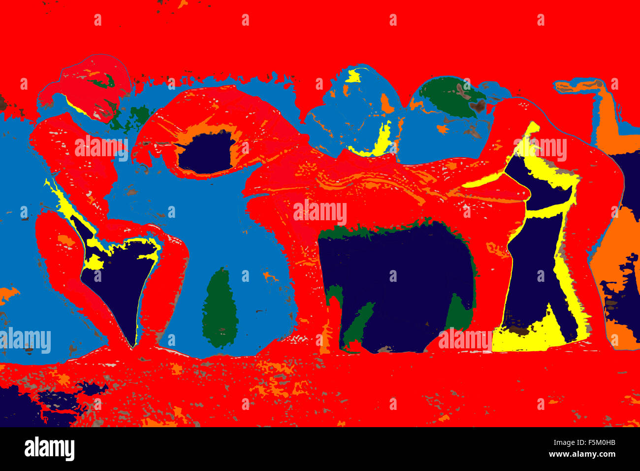 Abstract art painting, india, asia Stock Photo