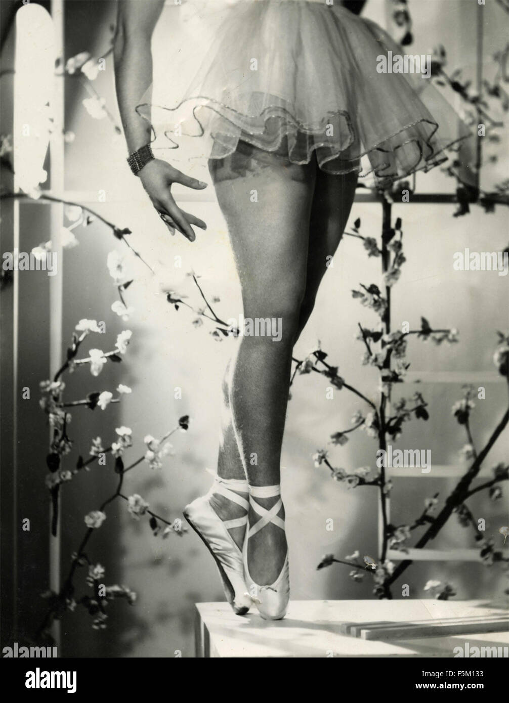 The legs of a ballet dancer, Italy Stock Photo