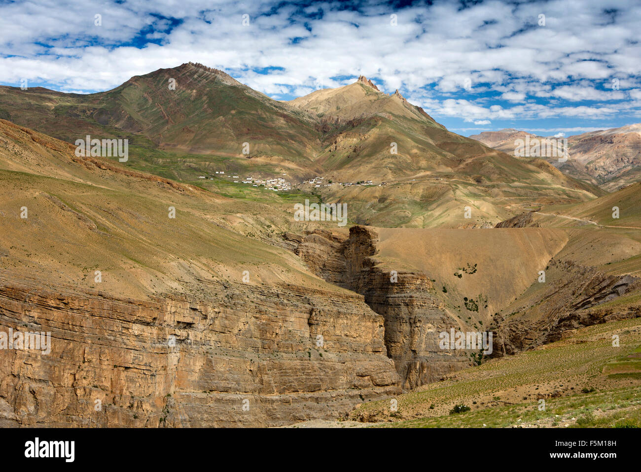 India, Himachal Pradesh, Spiti Valley, Chichim village, mountain