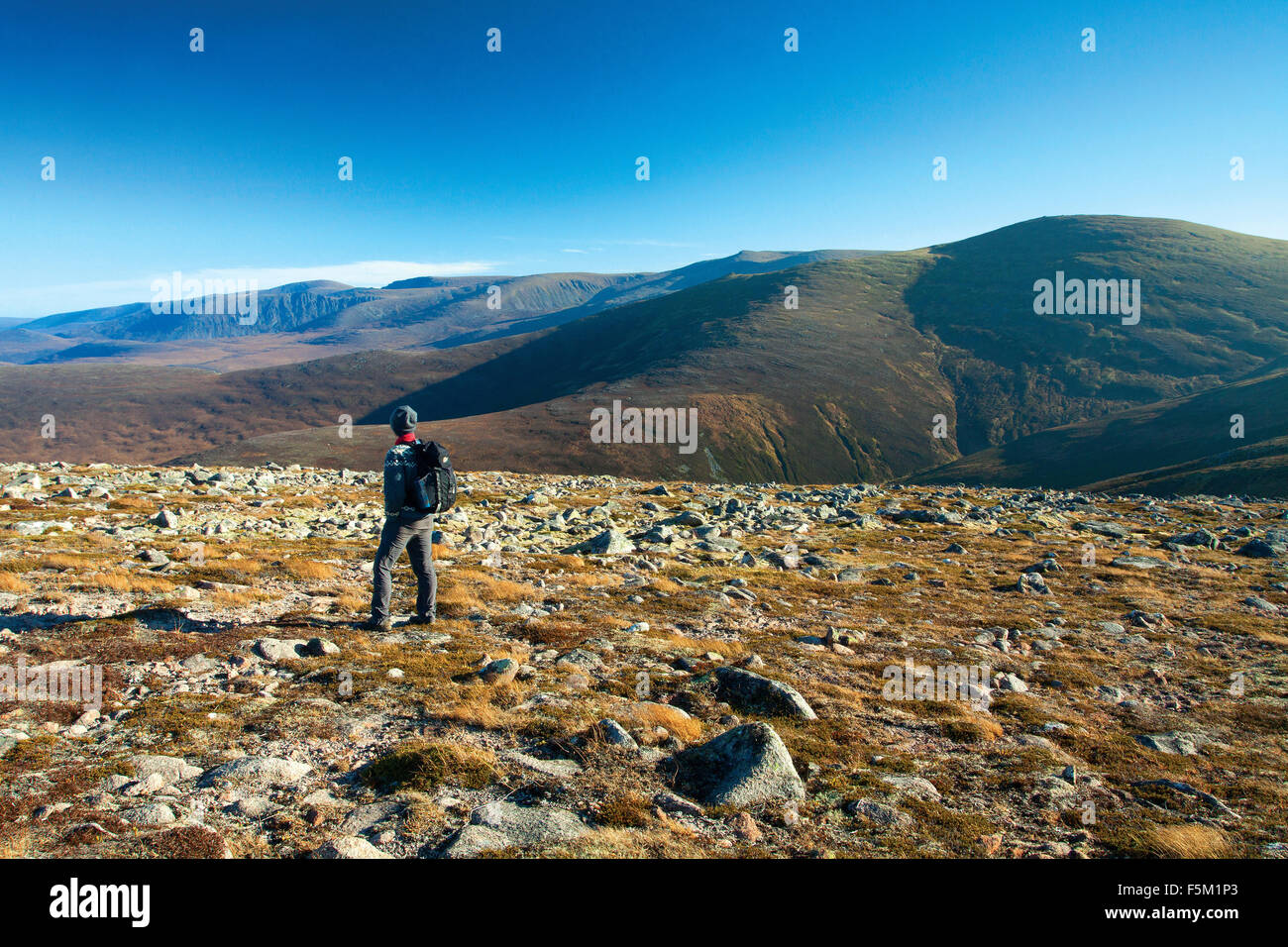 The Northern Corries from Geal Charn, Cairngorm National Park, Badenoch and Speyside Stock Photo