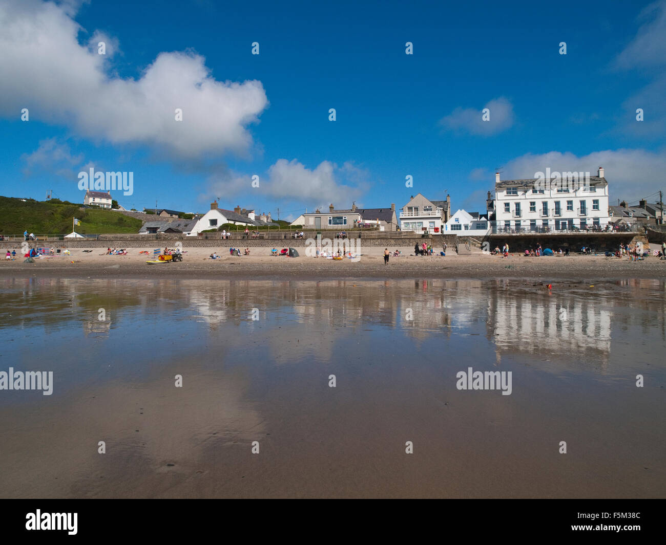 A sunny day on Aberdaron Beach on the Llyn Peninsula in Wales UK Stock Photo