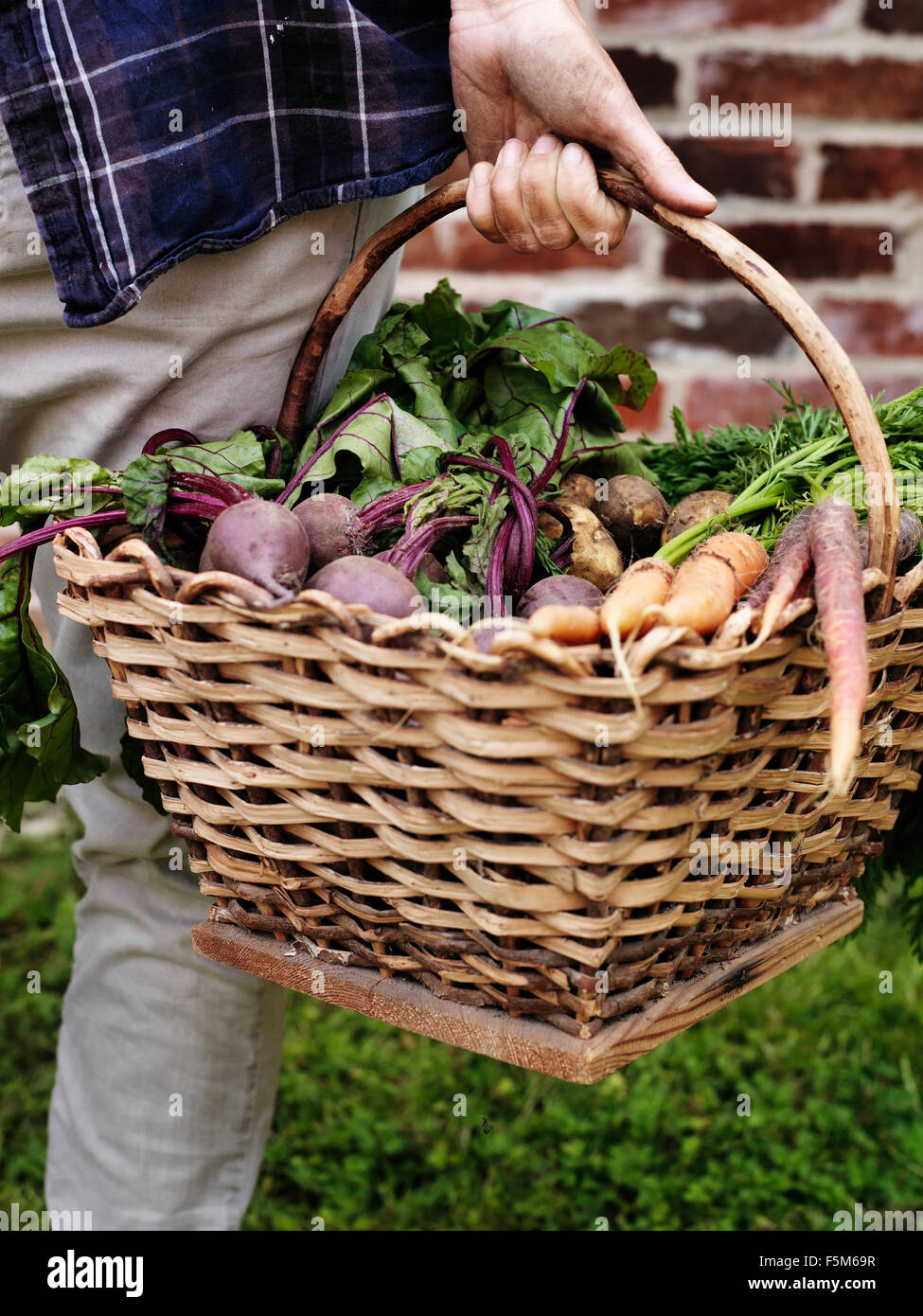 Man vegetables basket hi-res stock photography and images - Alamy