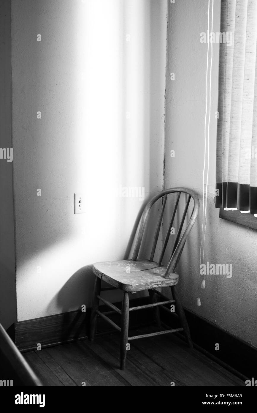 Black and white wooden chair Stock Photo - Alamy