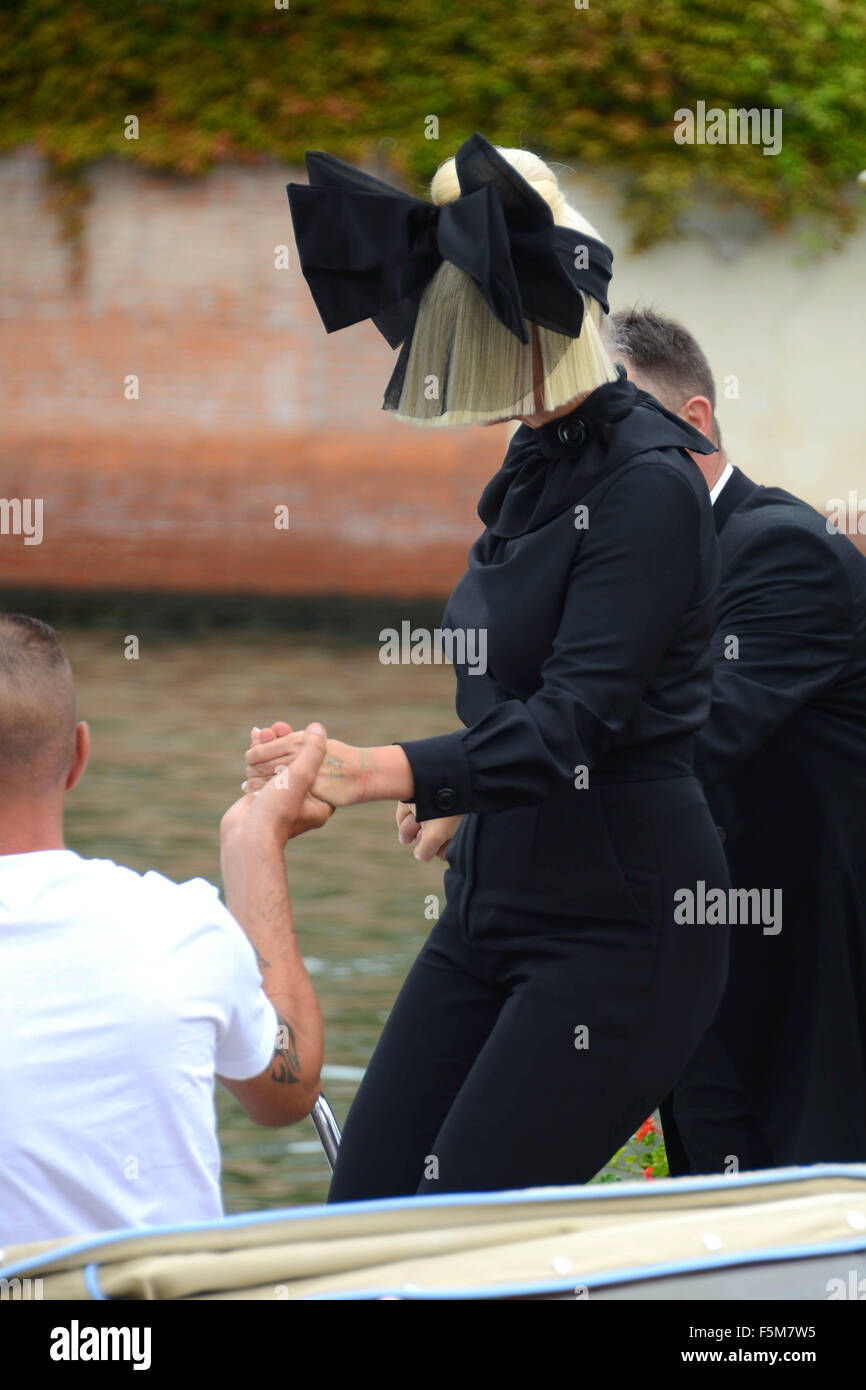 72nd Venice Film Festival - Celebrity Sightings  Featuring: Sia Furler Where: Venice, Italy When: 05 Sep 2015 Stock Photo