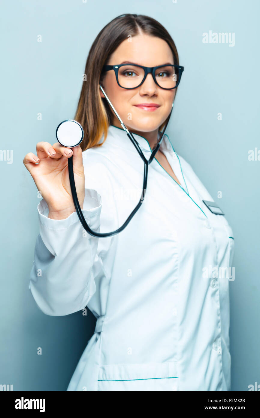 Concept for young female doctor Stock Photo