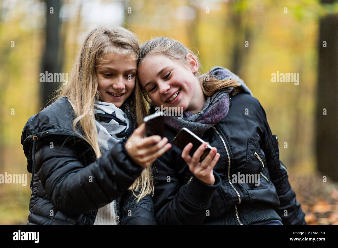 Two girls in forest hi-res stock photography and images - Alamy
