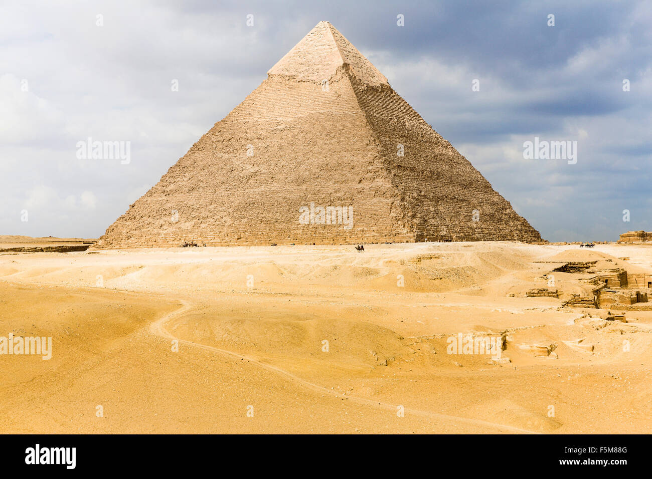 Egypt, Cairo: Pyramid of Khafre (or Chephren) Stock Photo