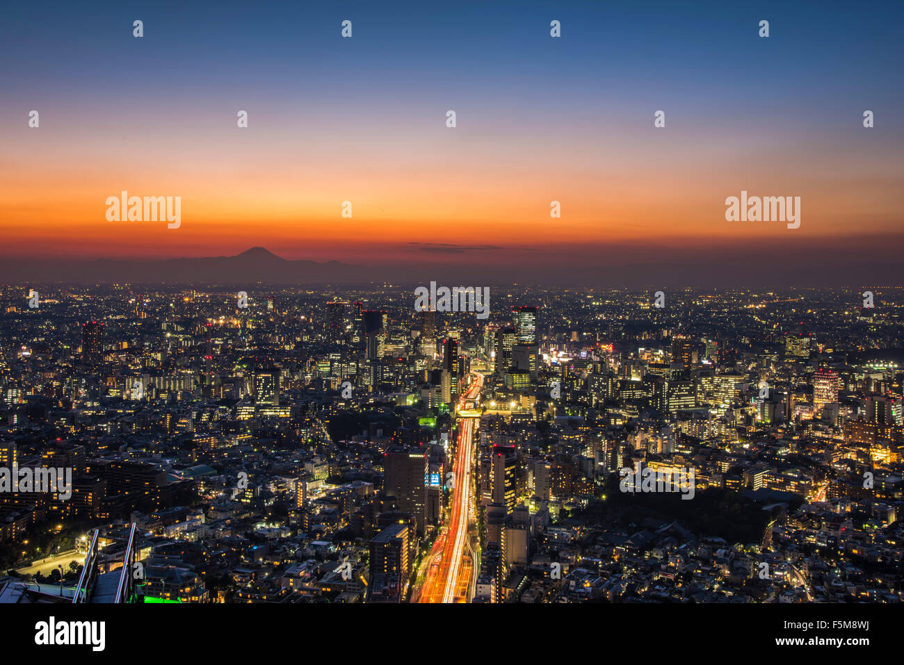 General view of Tokyo,from Roppongi Hills,Minato-Ku,Tokyo,Japan Stock Photo