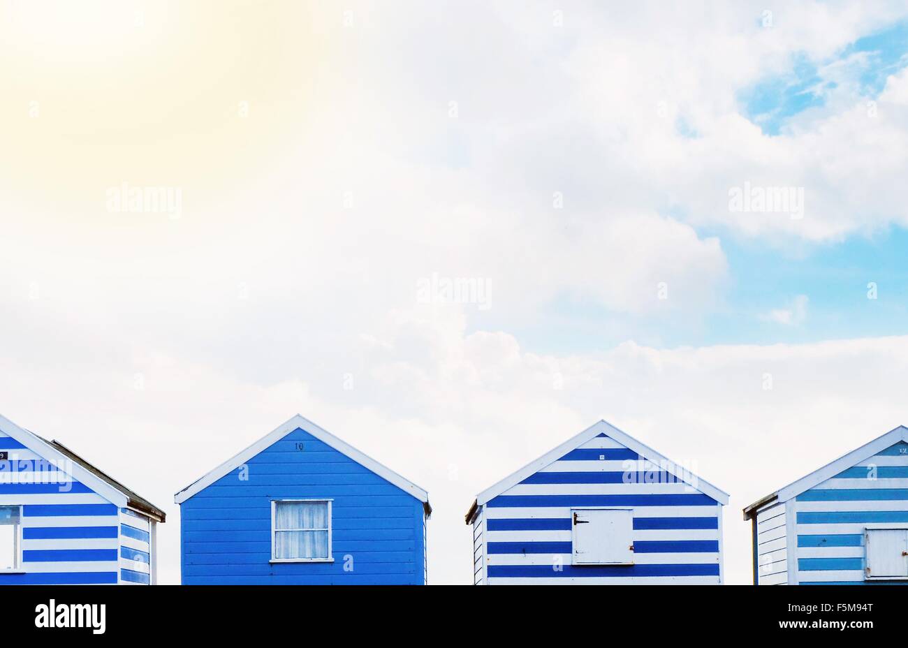 Row of beach huts Stock Photo