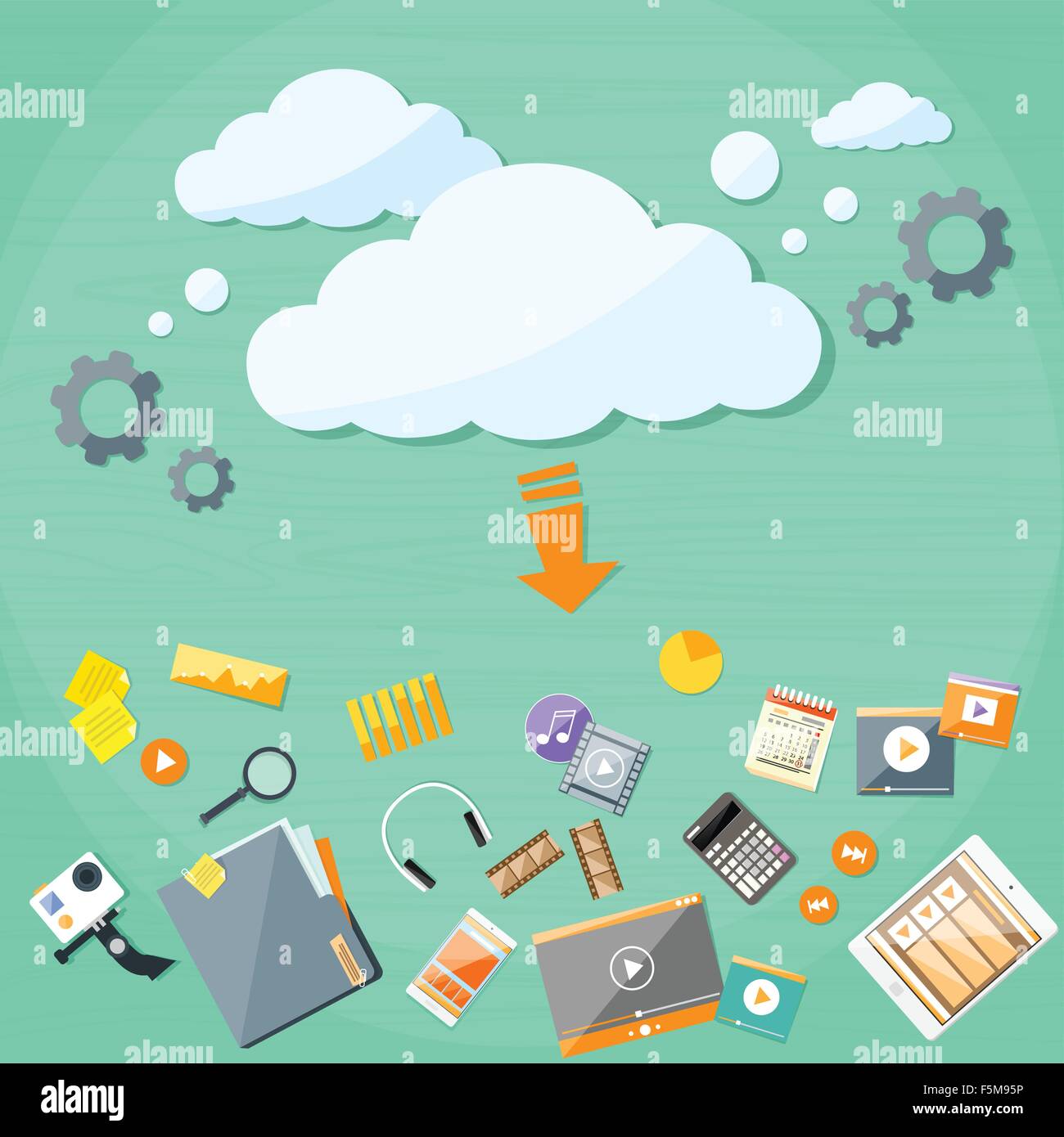 Cloud Technology Online Internet Data Information Storage Stock Vector ...