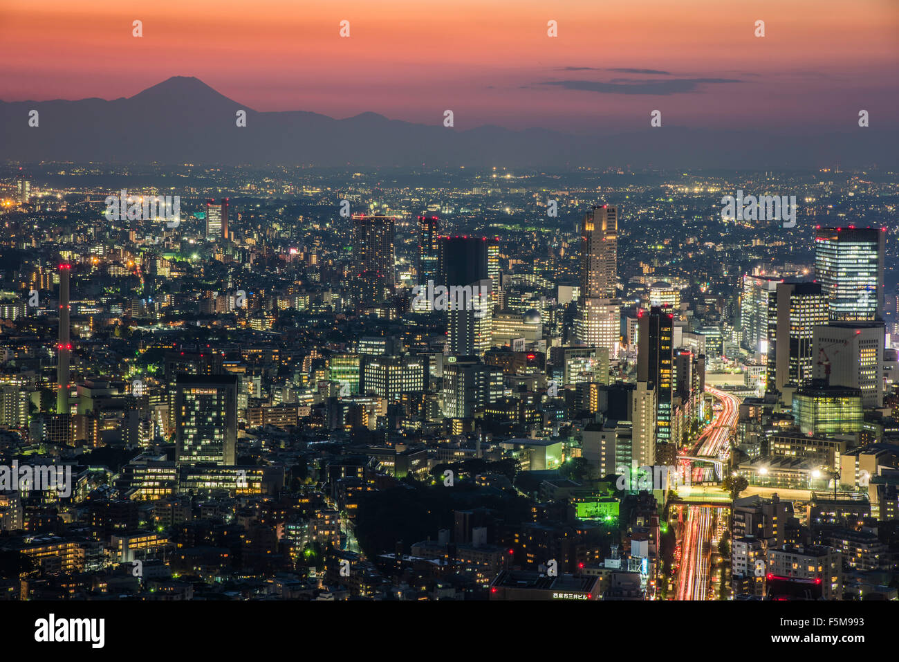 General view of Tokyo,from Roppongi Hills,Minato-Ku,Tokyo,Japan Stock Photo