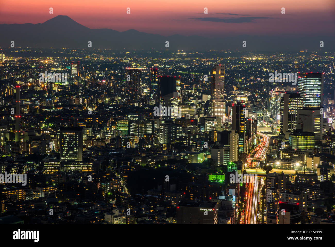 General view of Tokyo,from Roppongi Hills,Minato-Ku,Tokyo,Japan Stock Photo