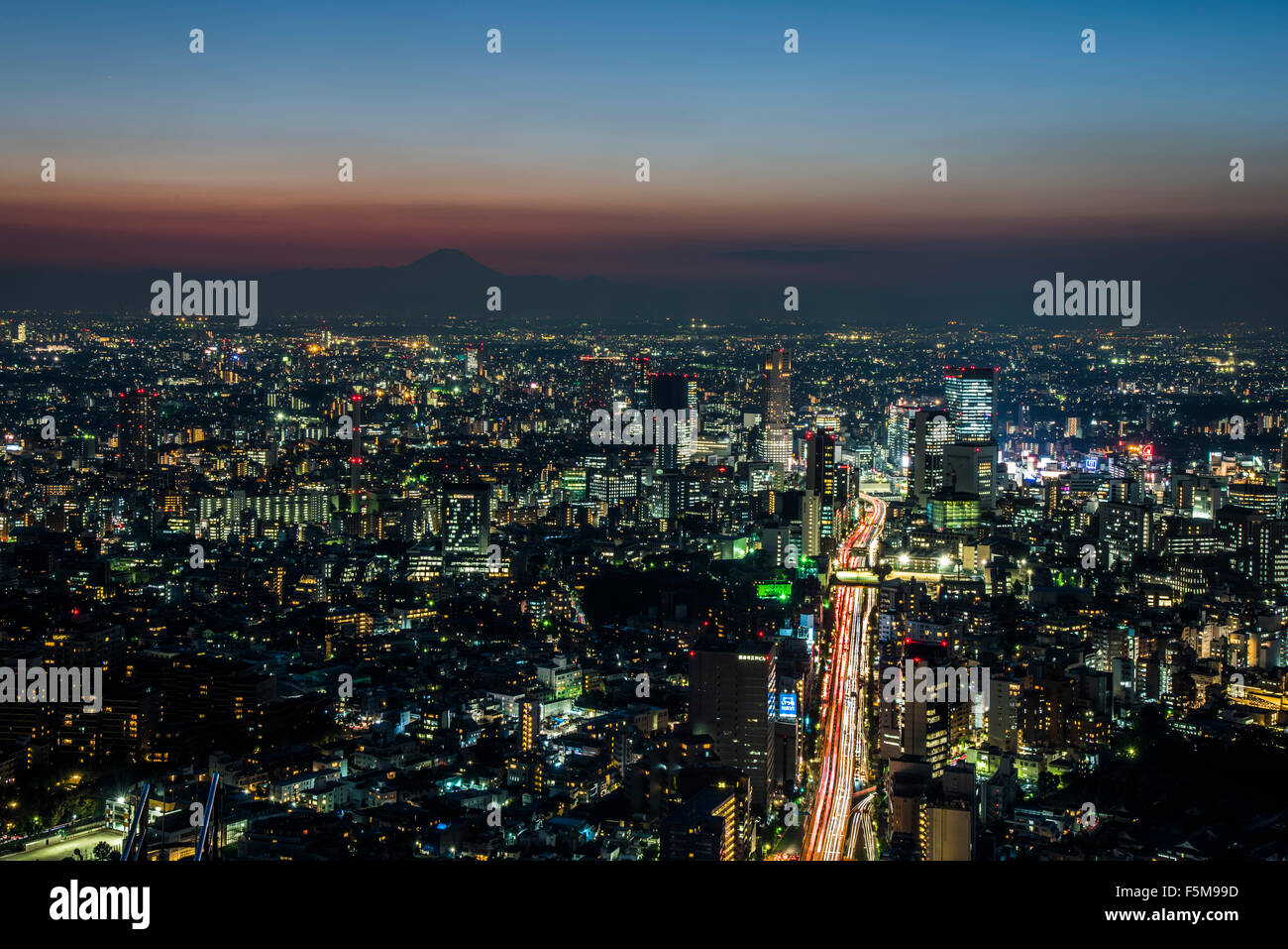 General view of Tokyo,from Roppongi Hills,Minato-Ku,Tokyo,Japan Stock Photo