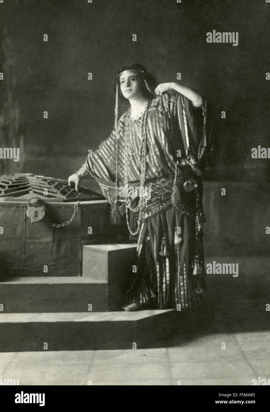 The Italian opera singer Gemma Bellincioni in 'Salome' of Strauss, La Scala, Milan, Italy Stock Photo