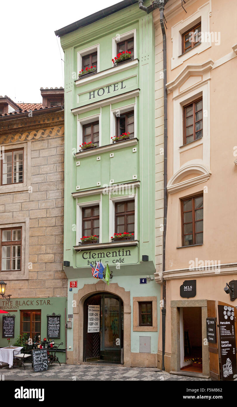 Hotel Clementin, Seminarska, old town, Prague, Czech Republic Stock Photo
