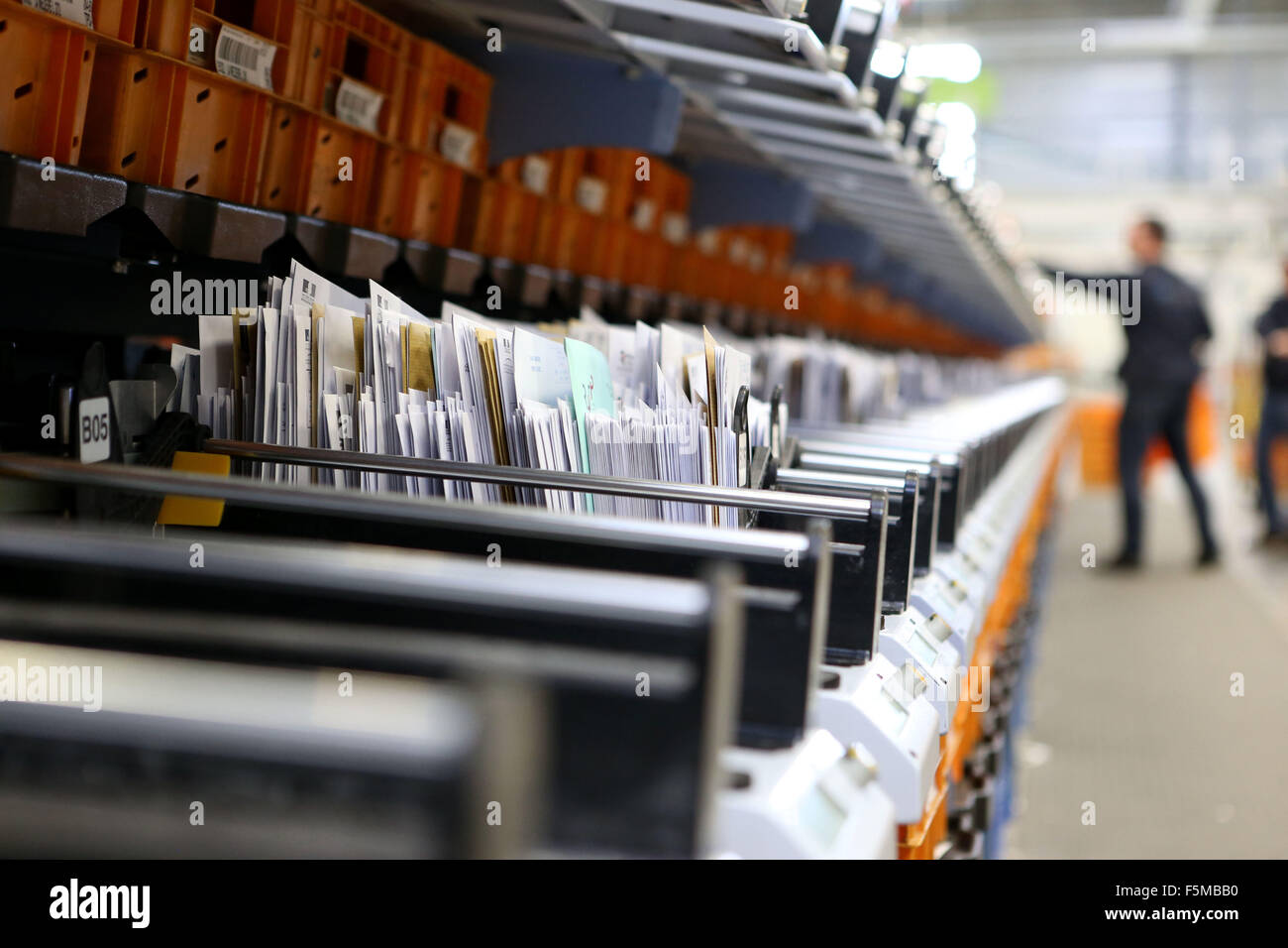 Noyal-Chatillon (Brittany, north-western France): industrial mail platform Stock Photo