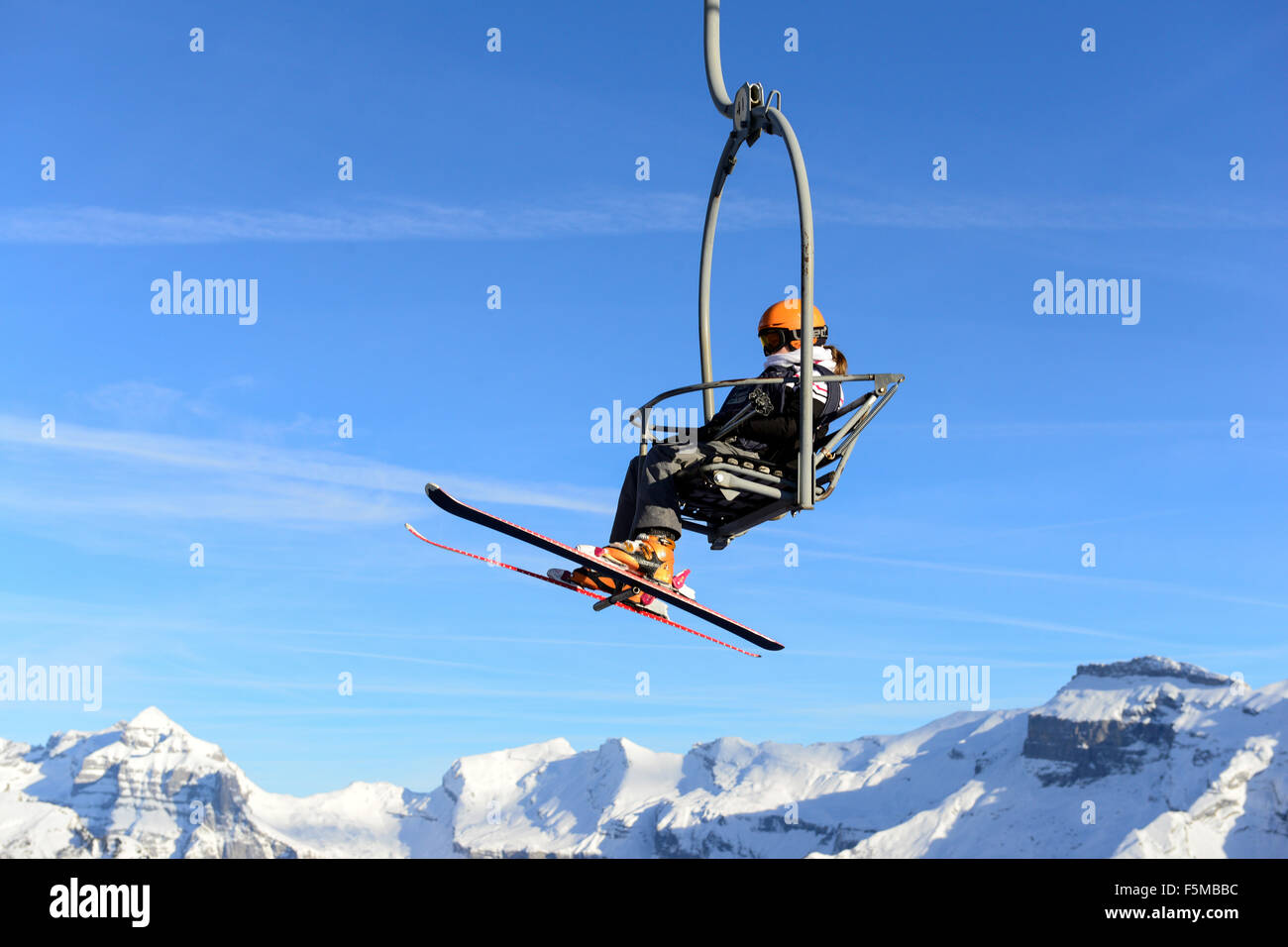 Samoëns (French Alps, eastern France) chairlift Stock Photo Alamy