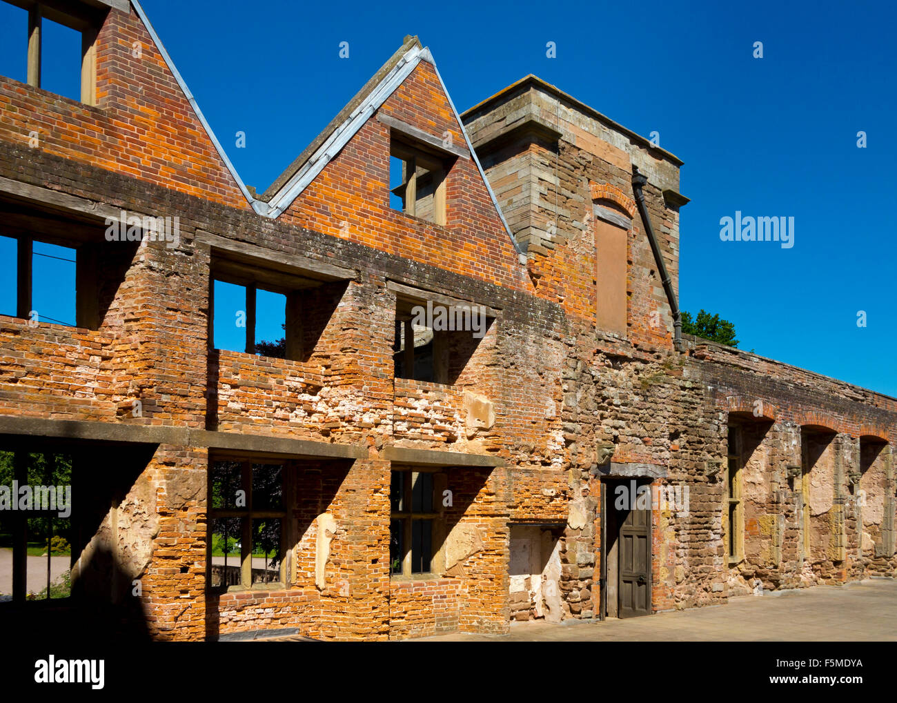 Ruins of the house at Rufford Abbey near Ollerton in Nottinghamshire England UK in the grounds of Rufford Country Park Stock Photo