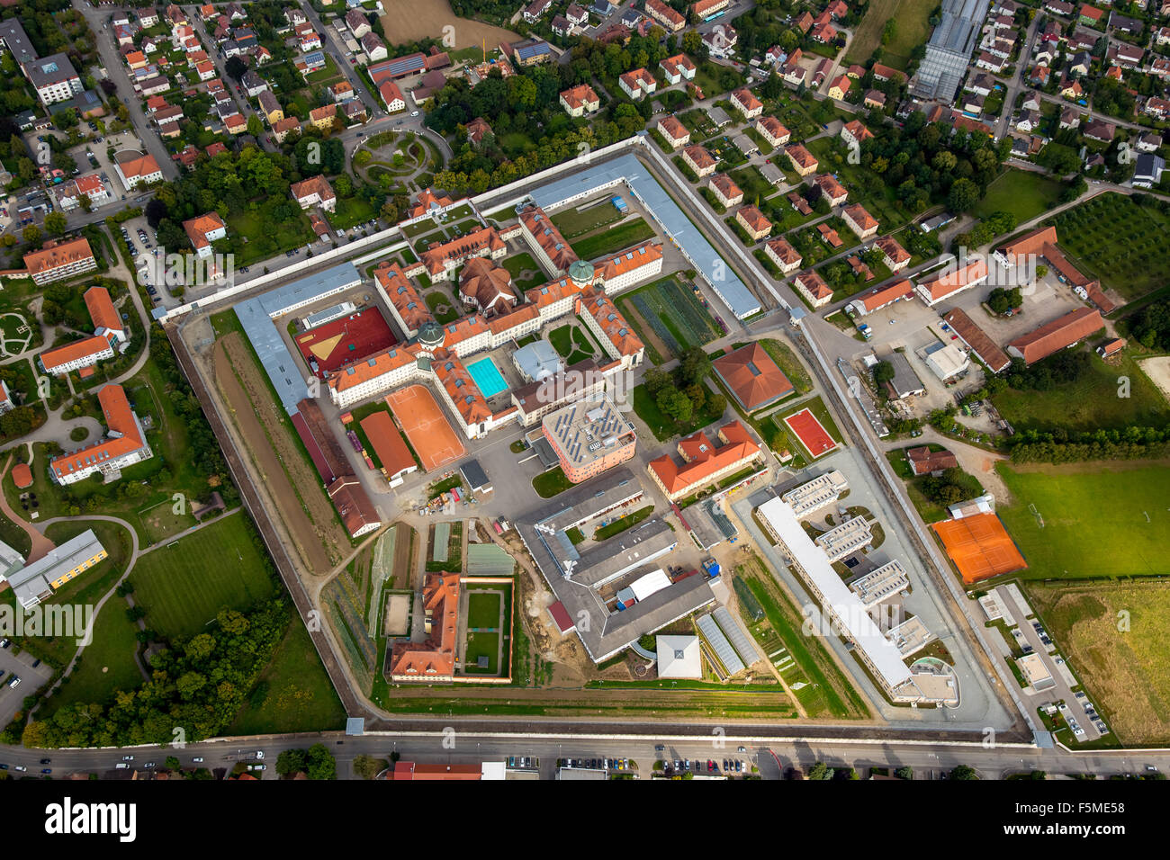 Straubing young offenders' institution, correctional facility Bayern, Straubing, Lower Bavaria, Bavaria, Germany Stock Photo