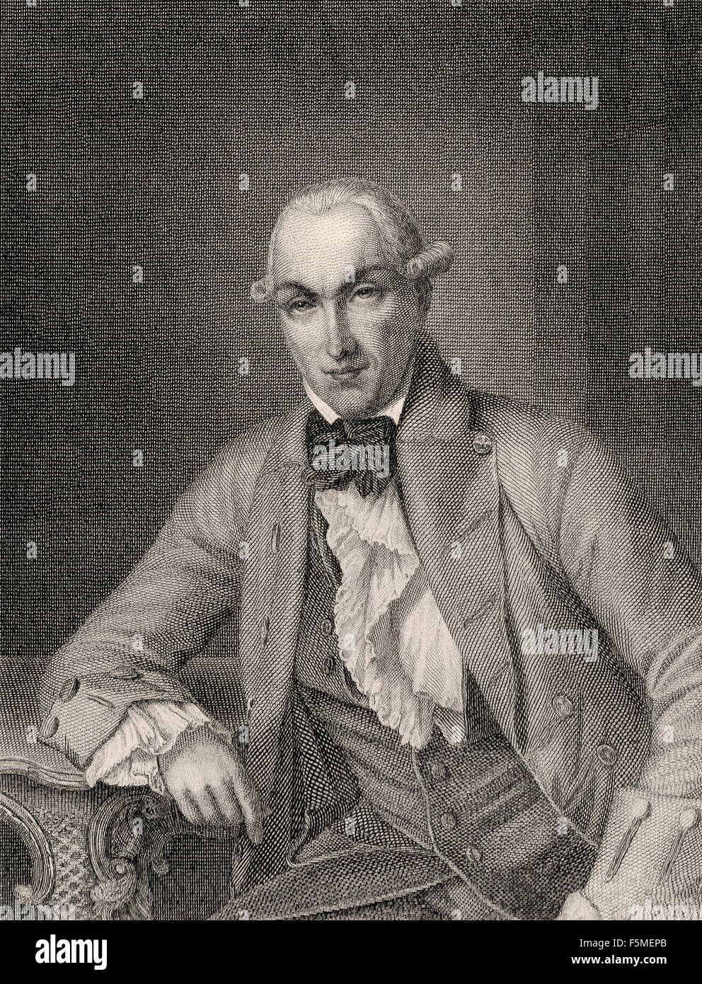 Johann Heinrich Merck, 1741 - 1791, an editor, writer and naturalist Stock Photo