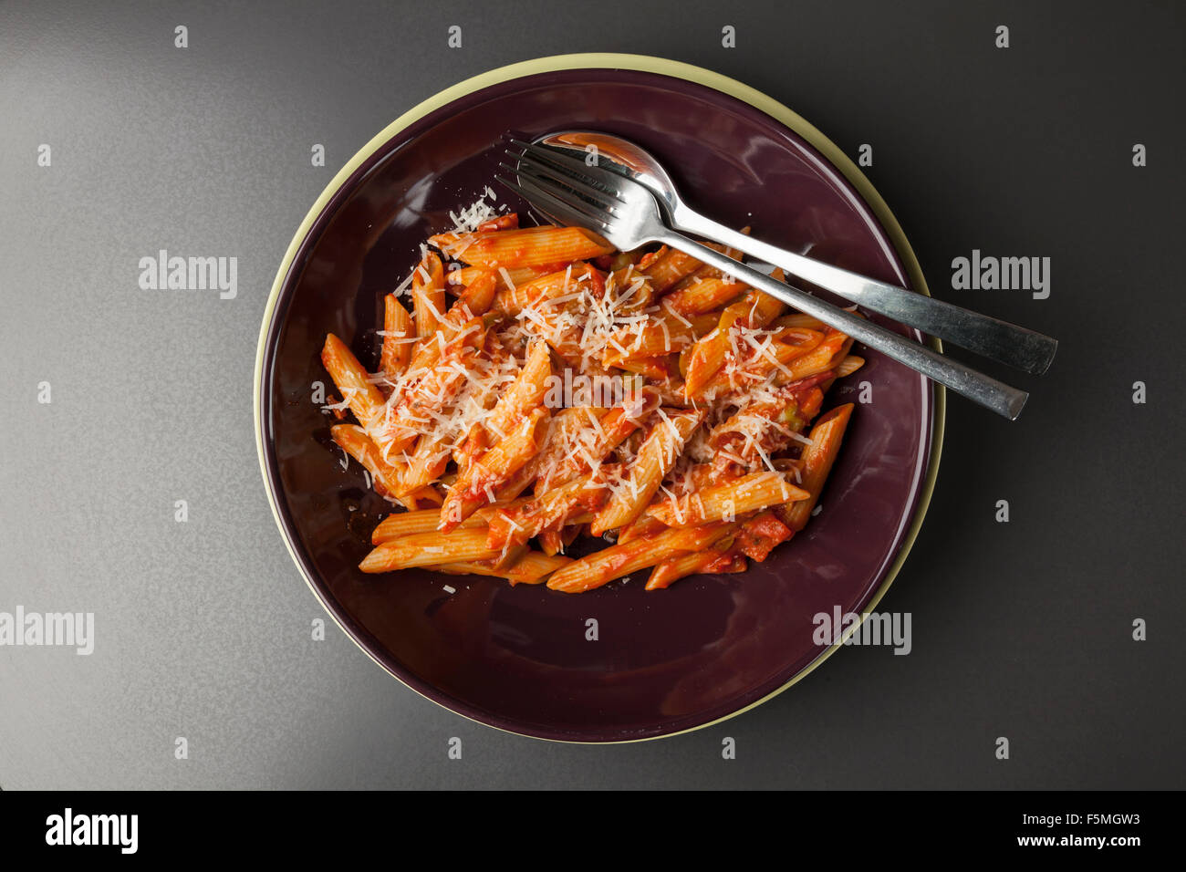 pasta, italian food on the table Stock Photo