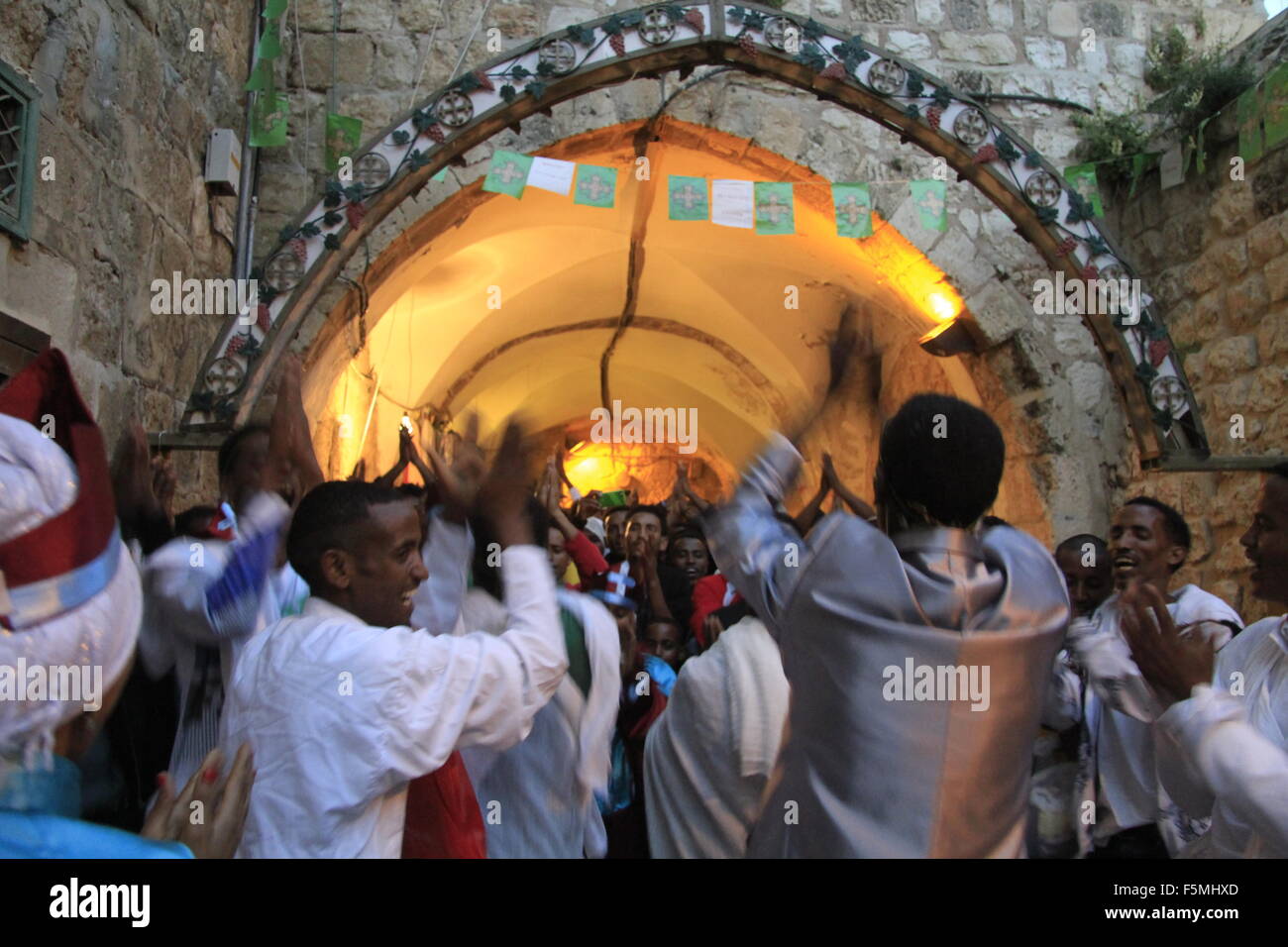 Israel, Jerusalem, Easter, the Ethiopian Orthodox procession on Holy Saturday Stock Photo
