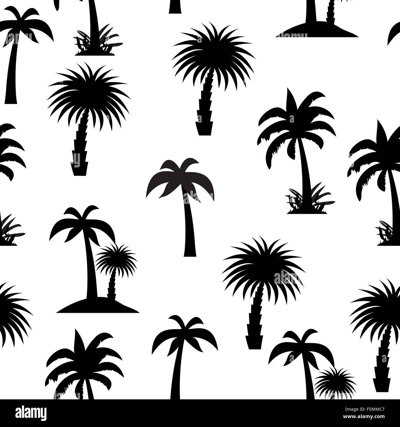 Palm Tree Seamless Pattern Vector Illustration Stock Vector Image & Art ...