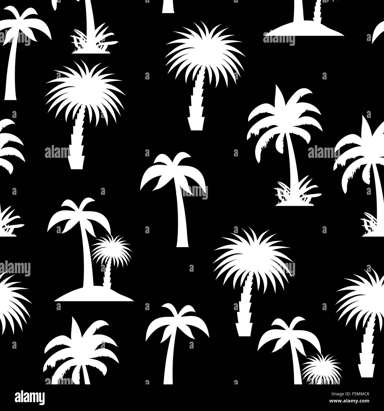 Palm Tree Seamless Pattern Vector Illustration Stock Vector Image & Art ...