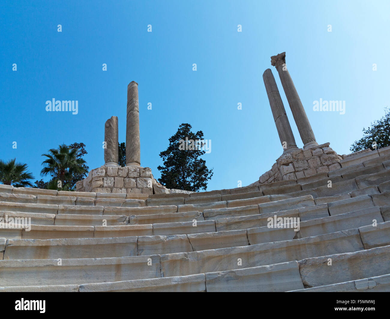 The Roman Odeum  at Kom el Dikka, Alexandria, Northern Egypt Stock Photo