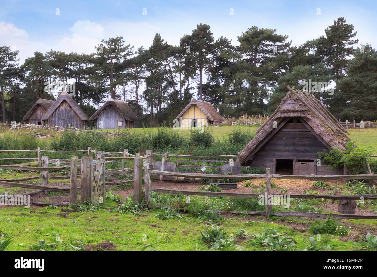 Anglo-Saxon Village, West Stow, Suffolk, England, United Kingdom Stock Photo