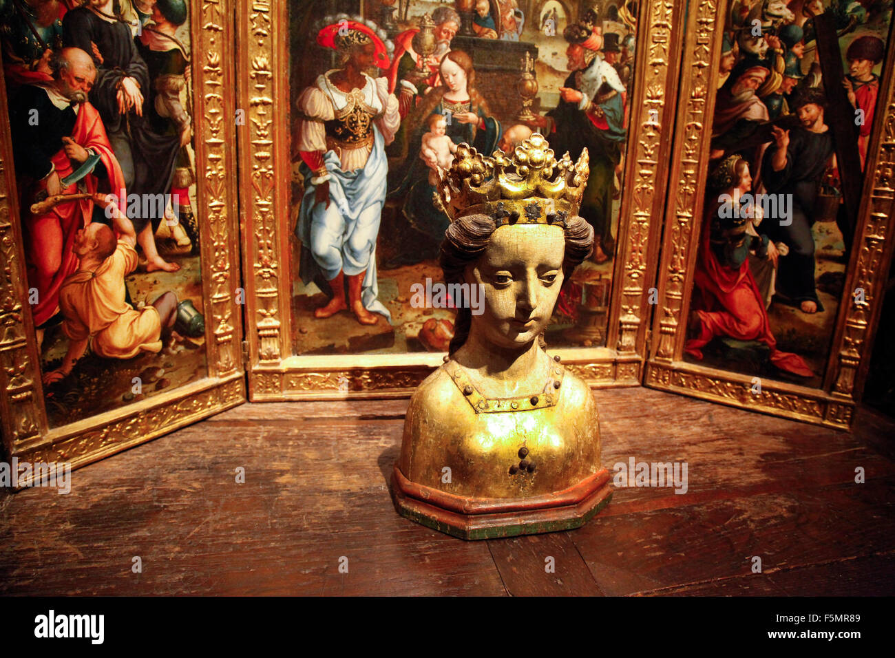 Renaissance and Baroque sculpture and paintings in the galleries of the impressive Ringling Museum of Art in Sarasota, FL Stock Photo