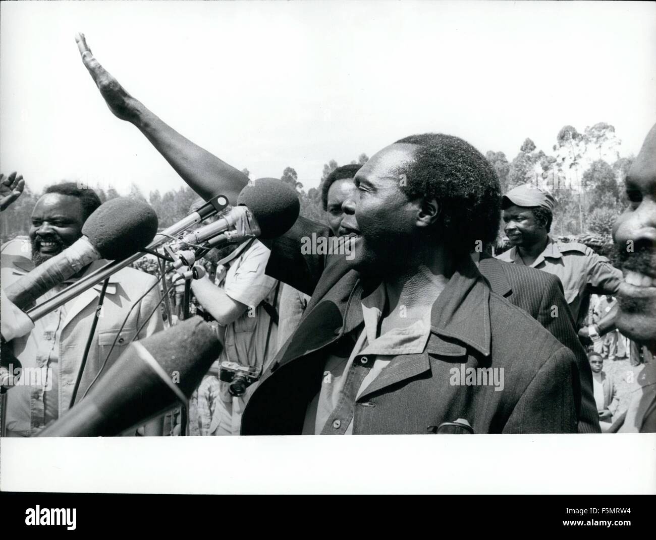 1972 Dr. Milton Obote, former Uganda President addressing election