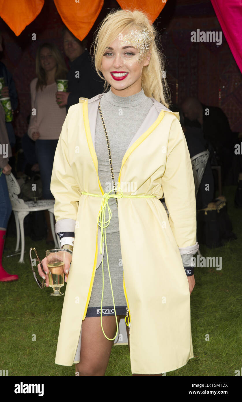 Celebrities at Sundown Festival  Featuring: jorgie porter Where: Norwich, United Kingdom When: 05 Sep 2015 Stock Photo