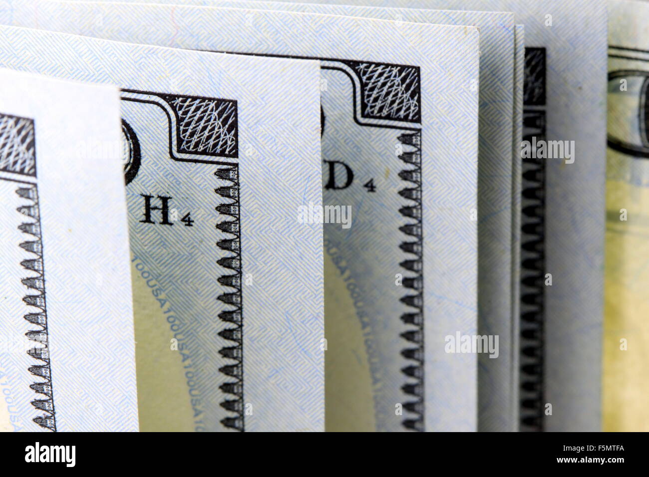US Currency One Hundred Dollar Bill Stock Photo
