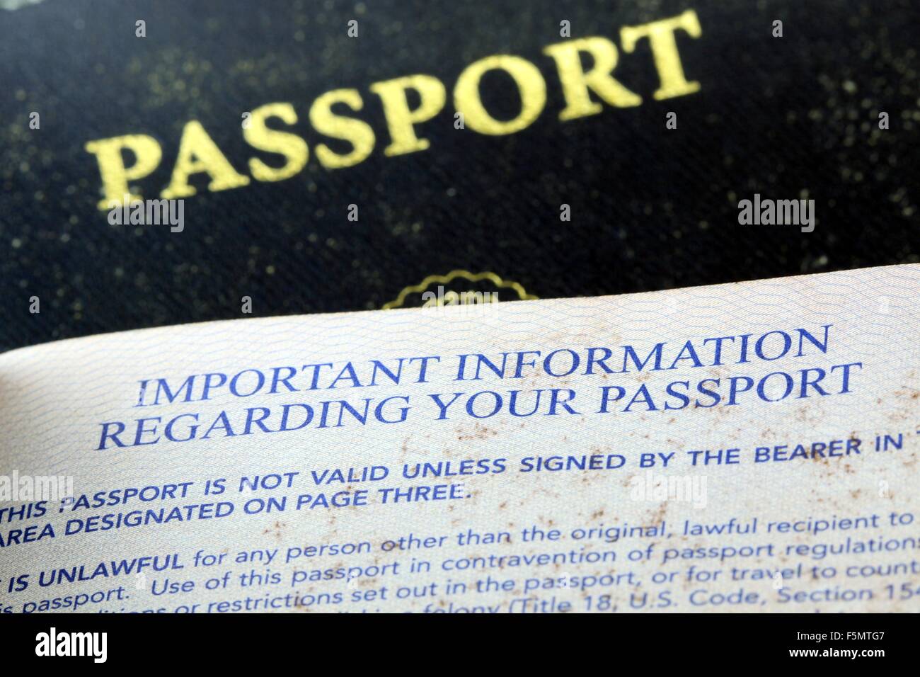 USA Passport travel documents Stock Photo Alamy