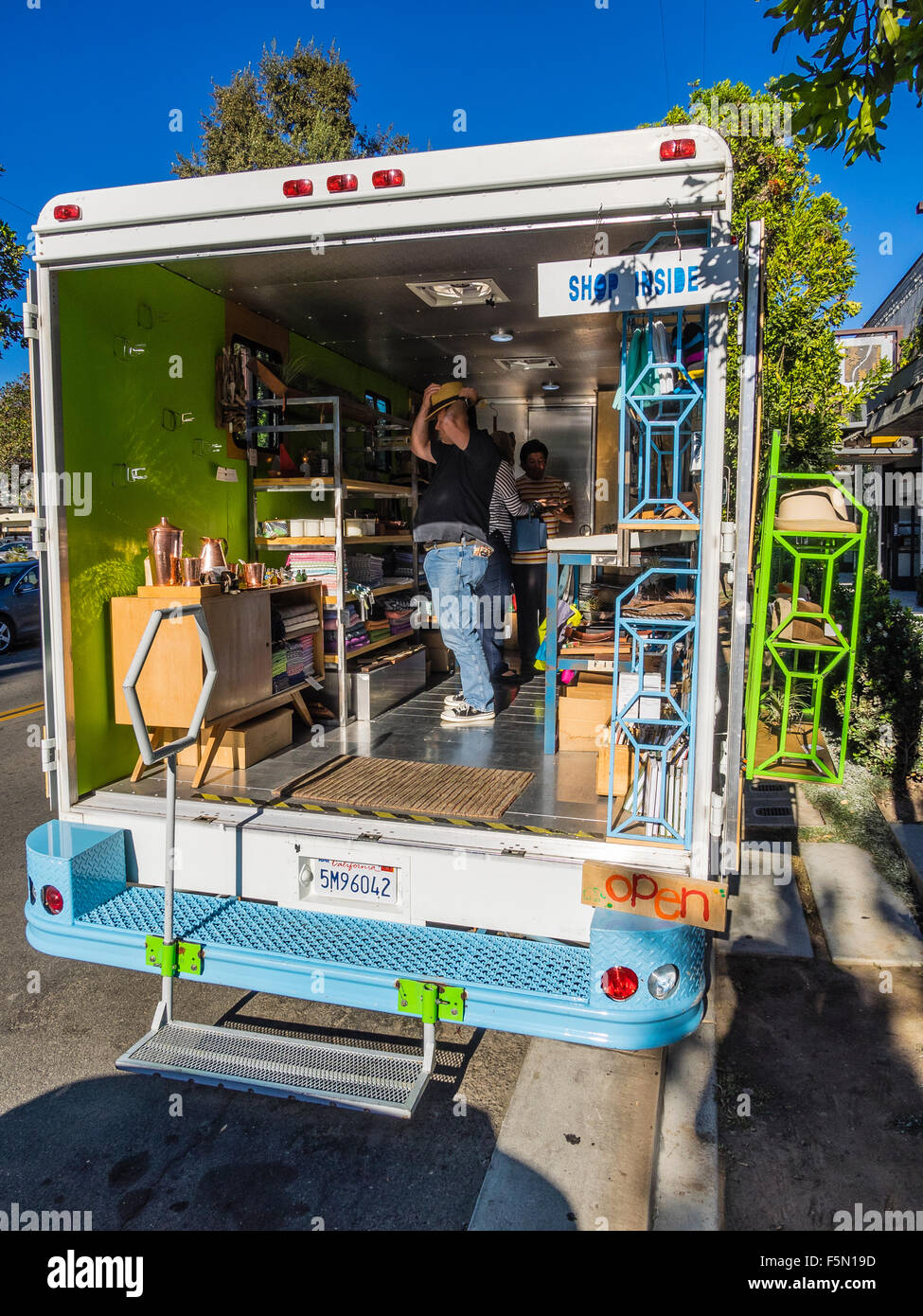Mobile Boutique in the Funk Zone in Santa Barbara, California, USA