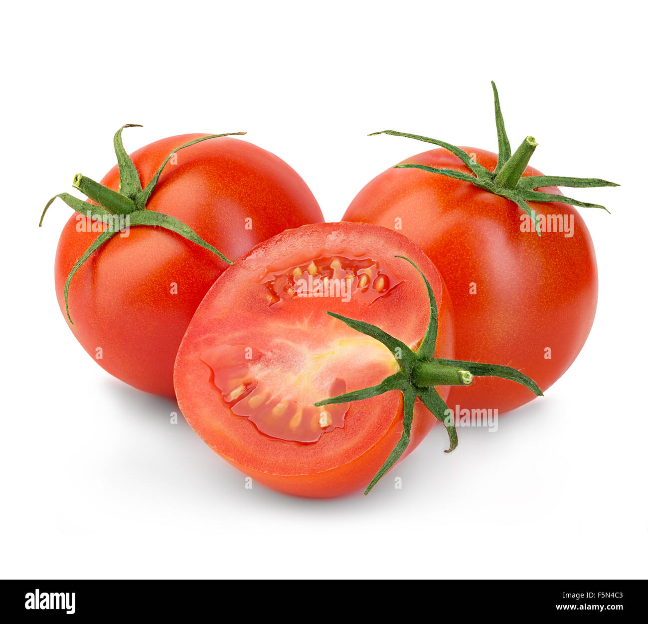 Fresh red tomatoes isolated on white background Stock Photo - Alamy