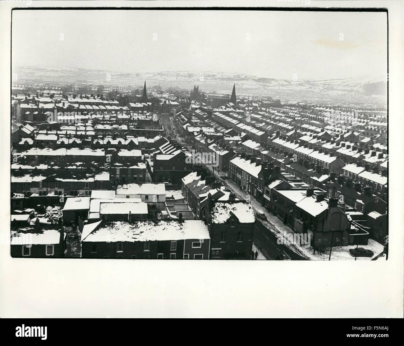 1972 Looking over the Stronghold Catholic area of New Lodge Road in