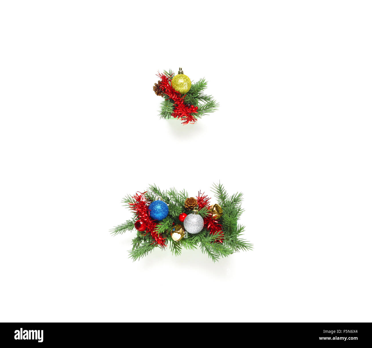 Collection of decorated Christmas tree letters and numbers Stock Photo ...