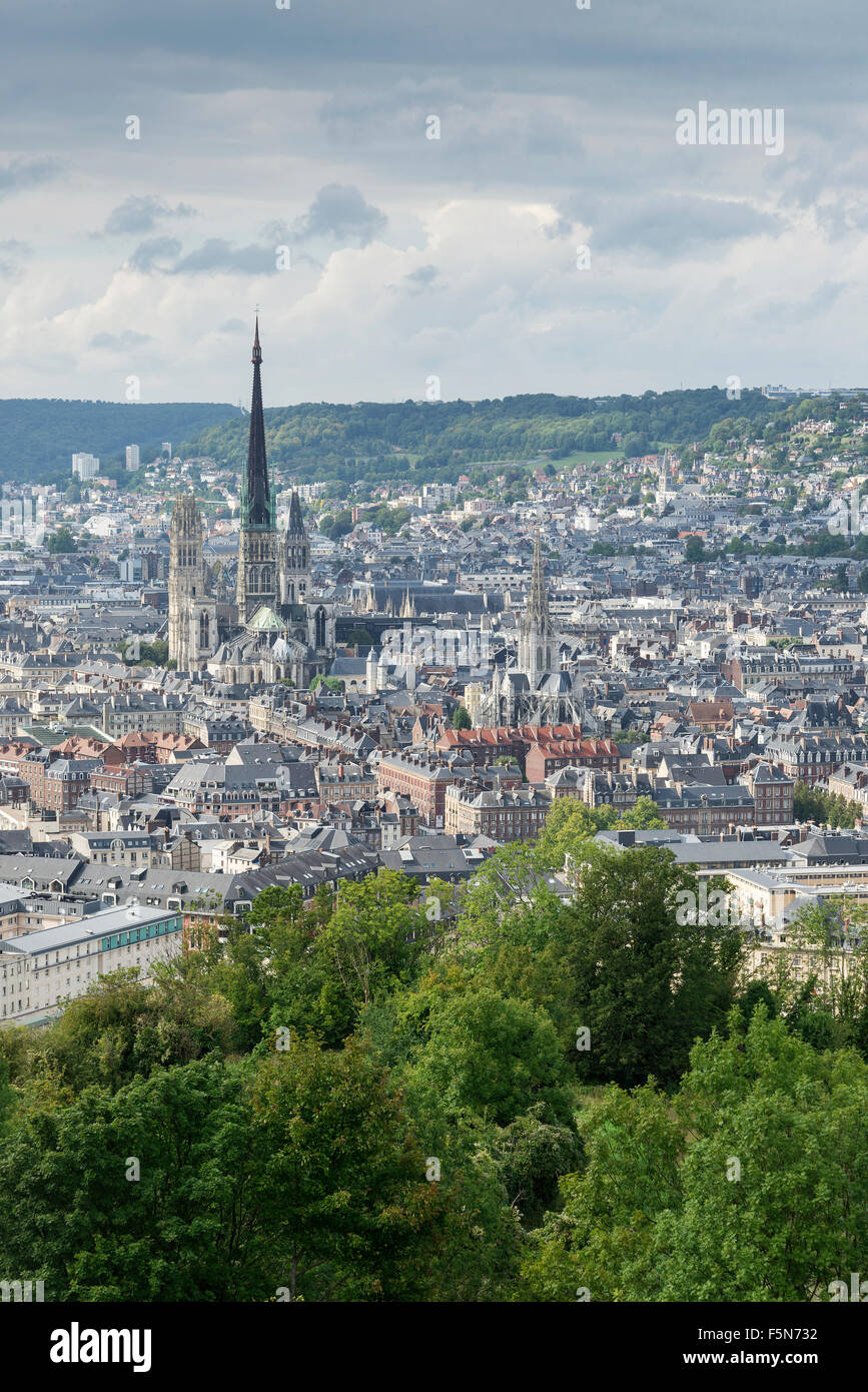 view of rouen city center in france Stock Photo