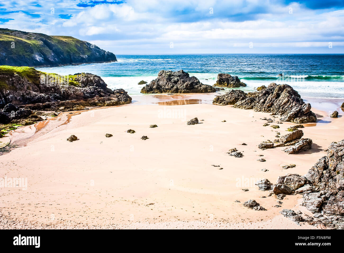 Award winning Durness spectacular beach, Sutherland, Scotland Stock Photo