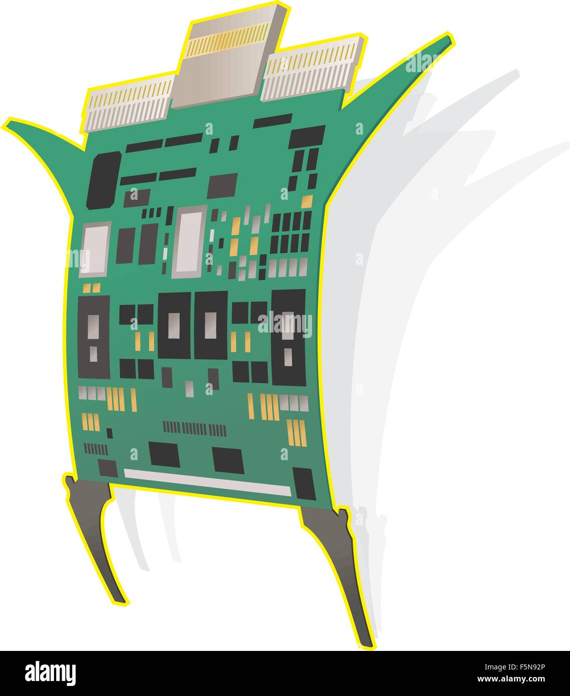 A vector illustration of a circuit board man Stock Vector Image & Art ...