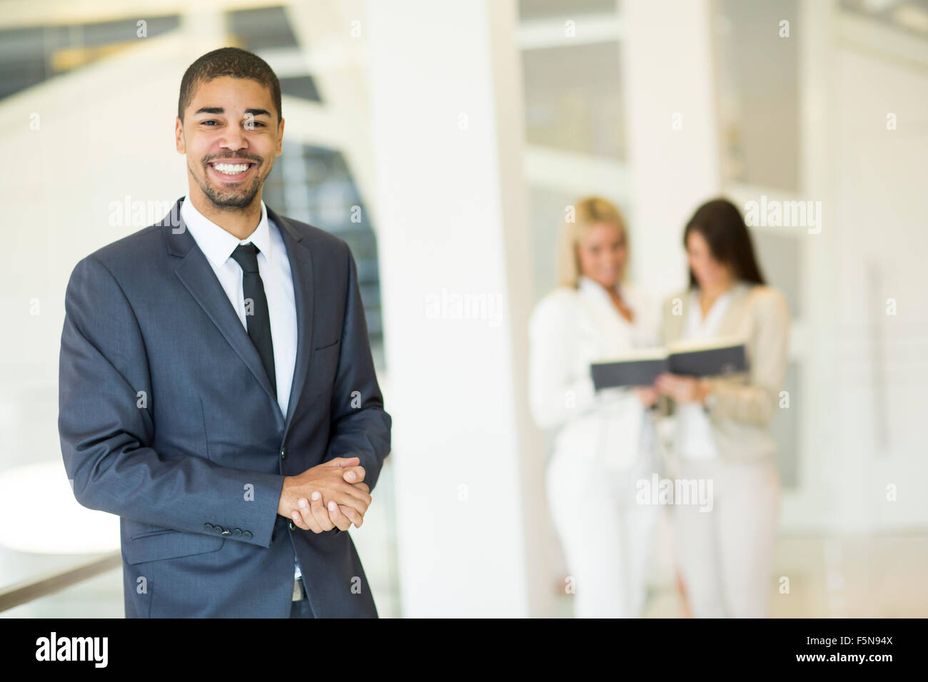 Young black man in the office Stock Photo