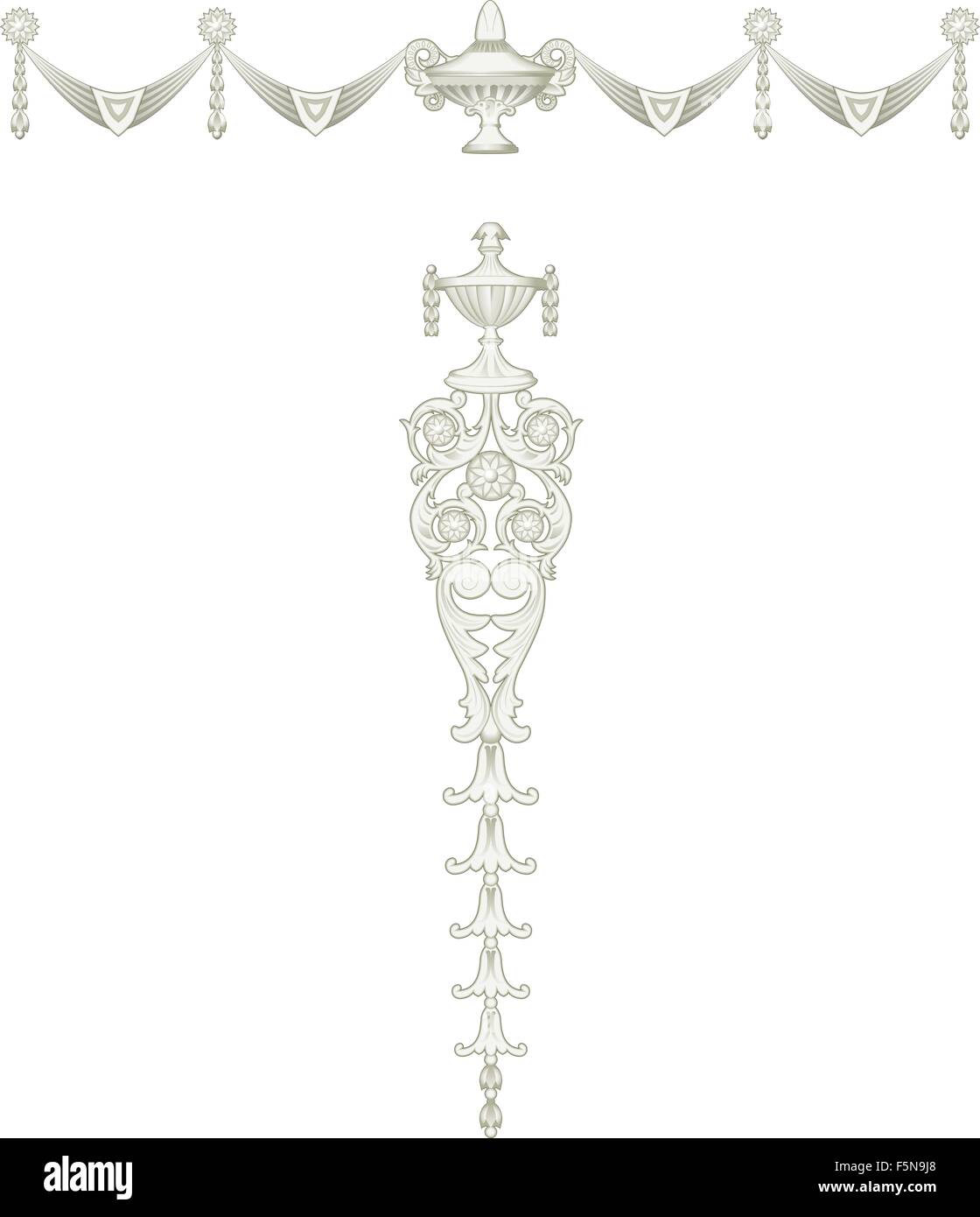 A vector image of a decorative moulding Stock Vector