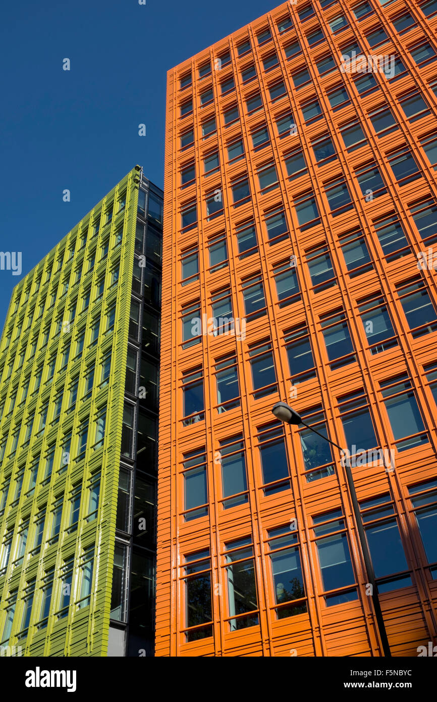 Brightly Colored Office Blocks at Central St Giles London where Google has its Offices Stock Photo
